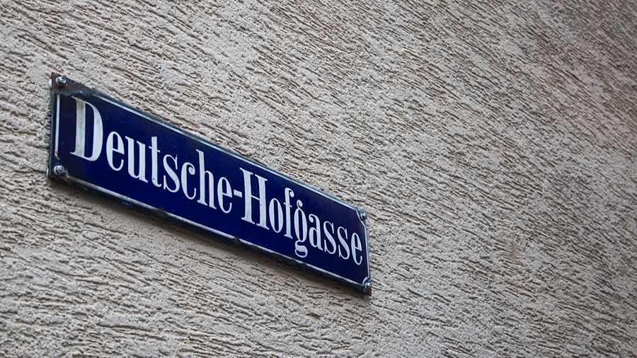 Eine von vielen kleinen Gässchen: Deutsche Hofgasse